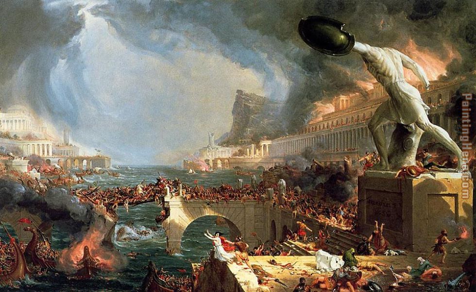 The Course of Empire Destruction painting - Thomas Cole The Course of Empire Destruction art painting
